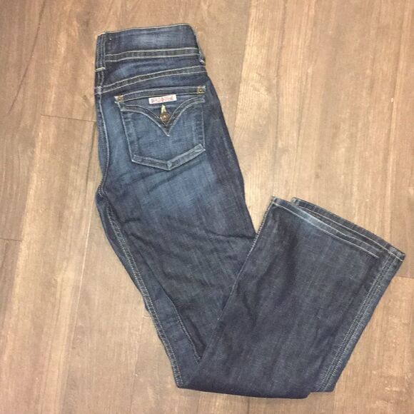 Hudson dark wash Union Jack flare luxe designer jeans - Picture 1 of 5